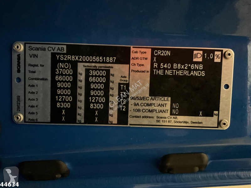 Camion Scania 540 Euro 6 Effer 100 Tonmeter...