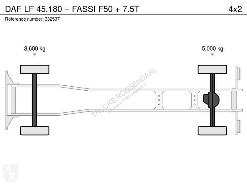 Camion DAF 45180 + FASSI F50 + 7.5T