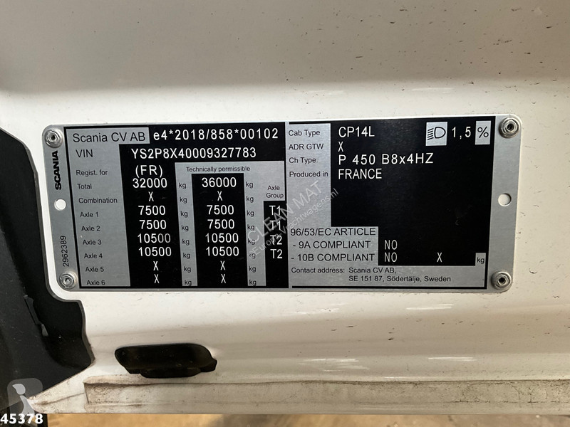 Camion Scania 450 XT 8x4 Euro 6 Retarder CIFA...