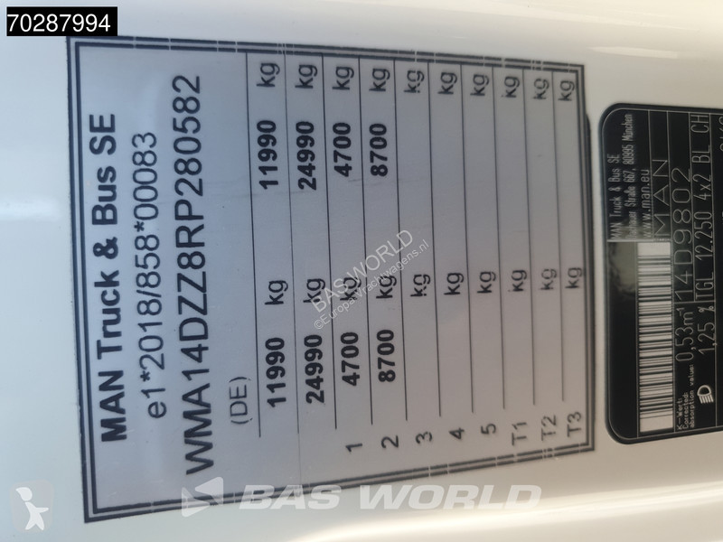 Vrachtwagen MAN 12.250 4X2 1500kg Ladebordwand...