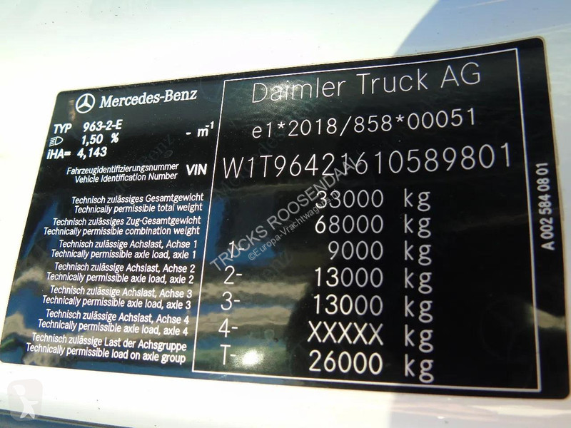 Camion Mercedes 3348 + TRI TIPPER + 6X4 + EURO 6