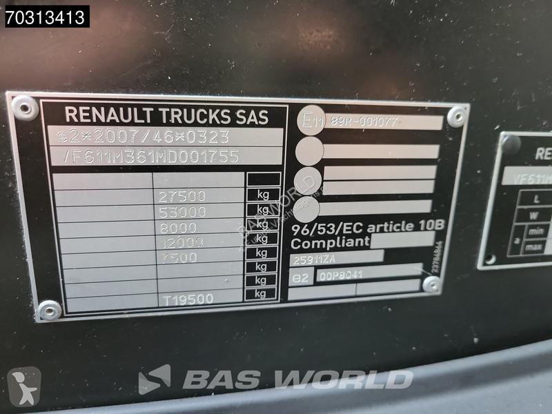 شاحنة Renault T 480 6X2 31m3 Benalu Steering...