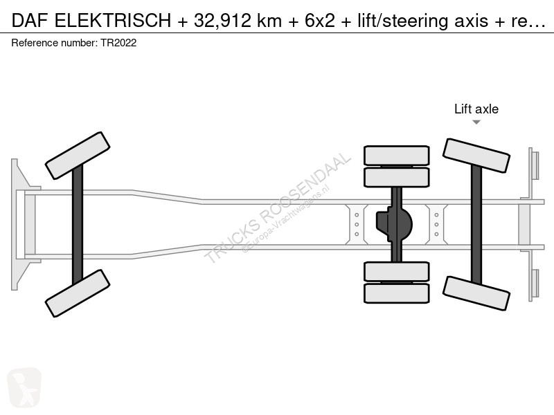 Camión DAF ELEKTRISCH + 32,912 km + 6x2 +...