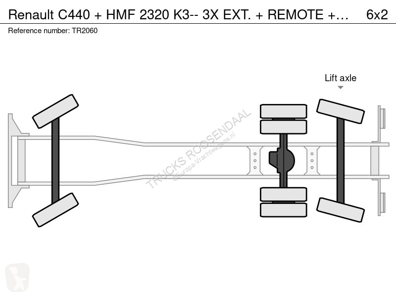 Грузовик Renault C440 + HMF 2320 K3-- 3X EXT. +...