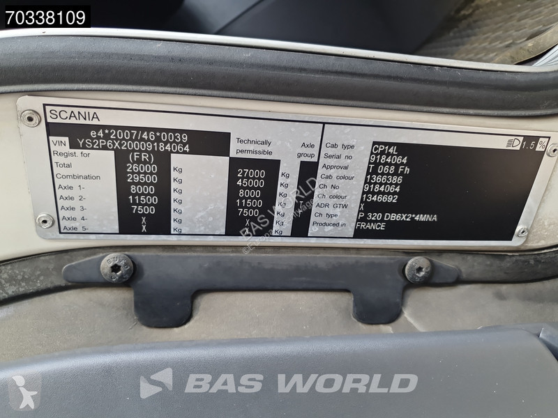 Kamion Scania P320 P 6X2 3000kg adebordwand...