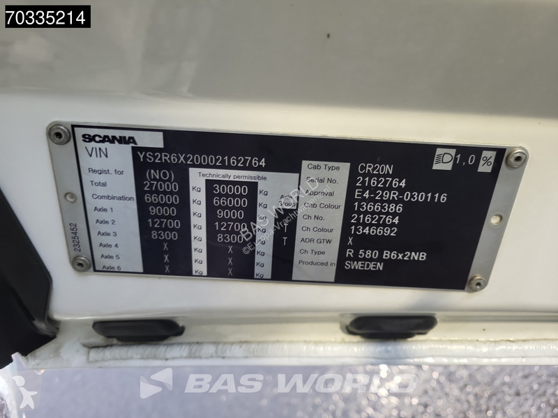 Scania R580 R 6X2 AJK containersystem ift-Axle...