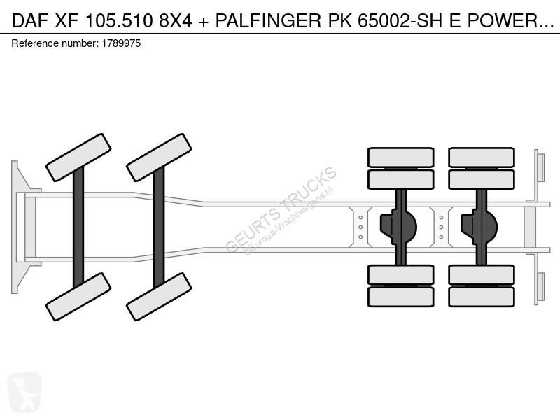 Camion DAF 105510 8X4 + PALFINGER PK 65002-SH E...