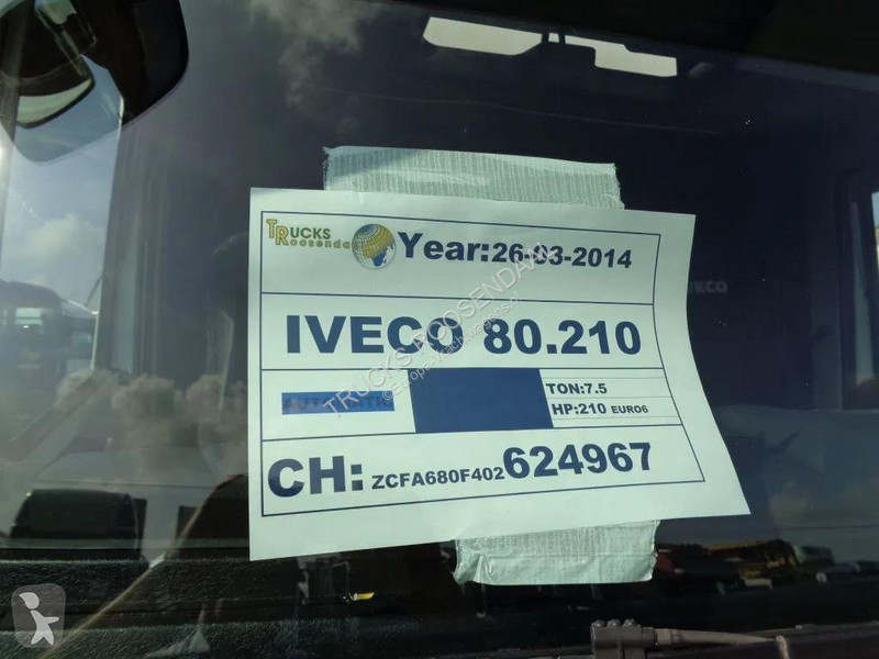 شاحنة Iveco 80EL21 Manual + Euro 6 + Dhollandia...