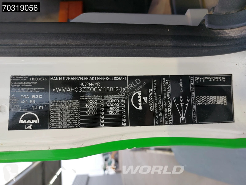 شاحنة MAN 18.310 4X2 14 tons hooklift...