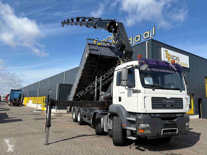 شاحنة MAN 35.440 + HIAB 322 E-7 HIPRO + TIPPER...