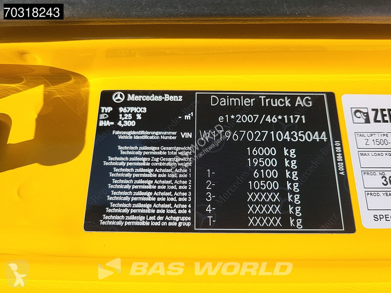 شاحنة Mercedes 1524 4X2 16tonner Thermo King...