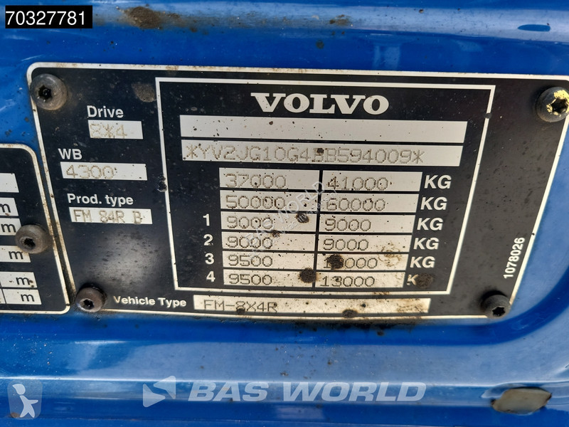 شاحنة Volvo 420  8X4 NL-truck 19m3 tipper...