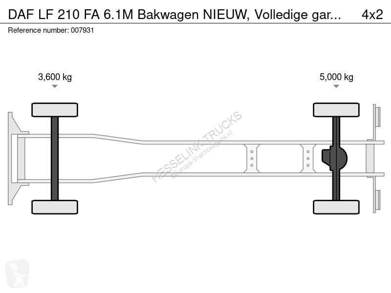 Vrachtwagen DAF 210 FA 6.1M Bakwagen NIEUW,...