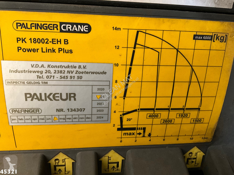 Camión DAF FA  230 Euro 6 Palfinger 18 Tonmeter...