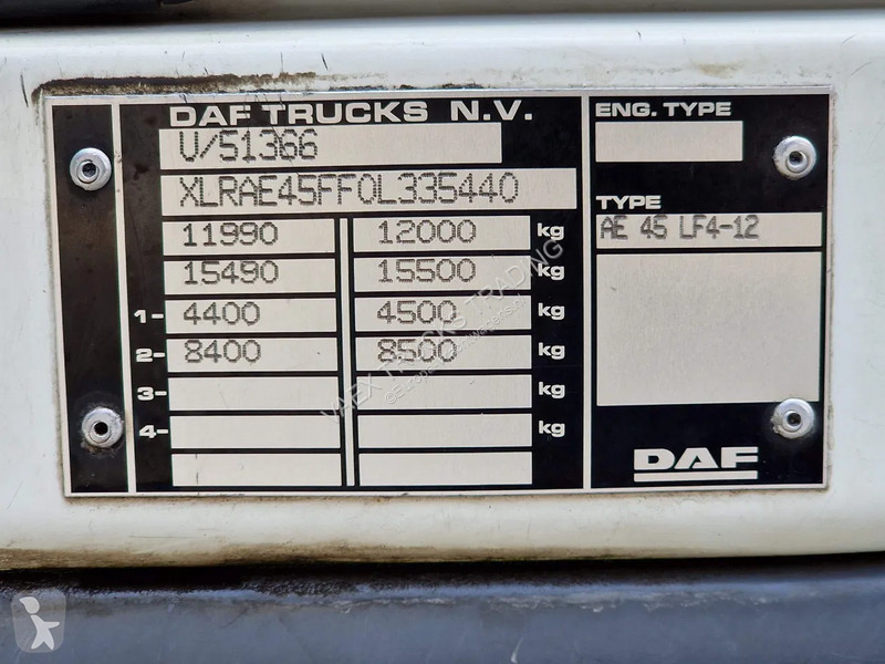 Camion DAF 180 4x2 - Workshop truck - Low KM -...