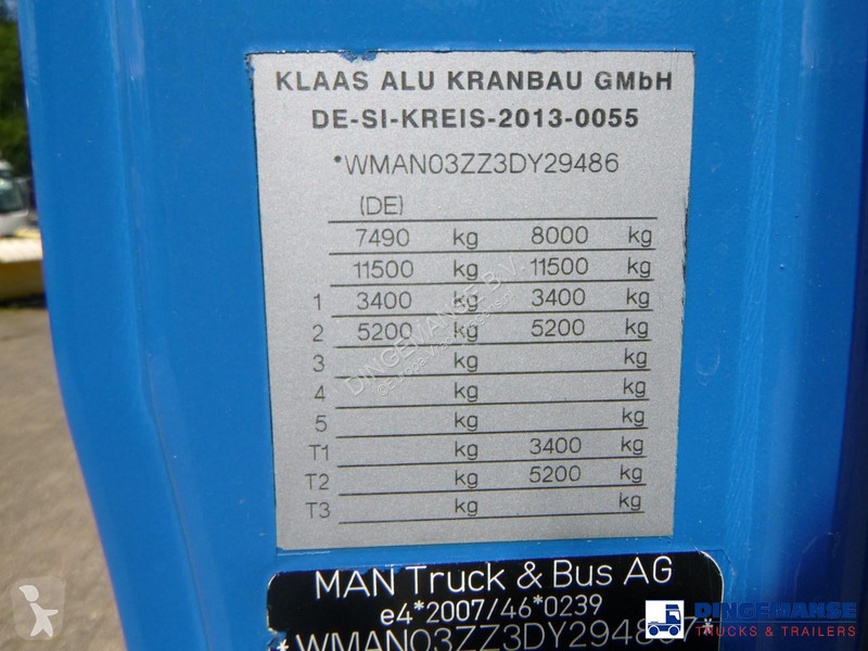 شاحنة MAN 7.180 4x2 + Klaas K25-30 crane
