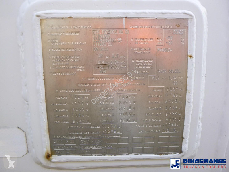 شاحنة Renault 270 4x2 gas tank 18.7 m3
