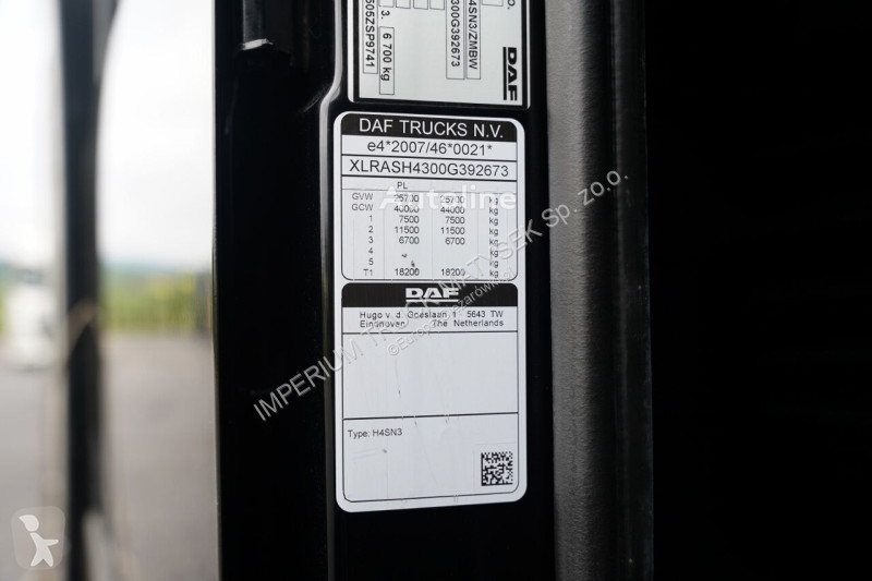 شاحنة مقطورة DAF XF 480 / ZESTAW TANDEM 120 M3...