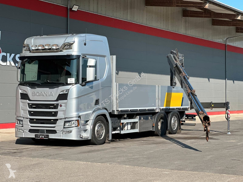 Lastbil Scania R450 6x2  Pritsche FASSI 155 K...
