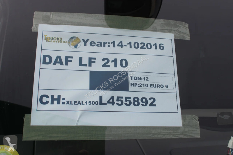 Camion DAF 210 + EURO 6 + 12t