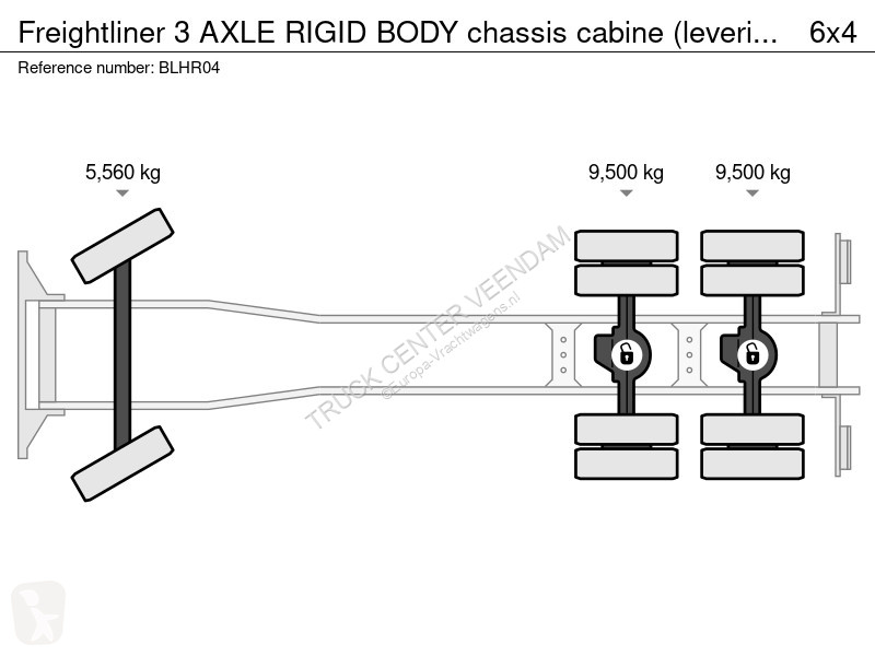Camion Freightliner 3 AXLE RIGID BODY chassis...