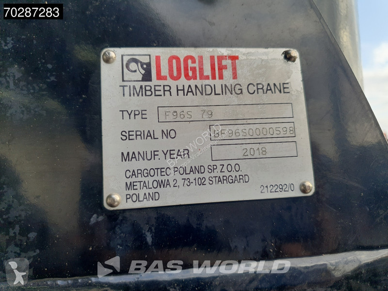 Camion Volvo 750 6X4 HIAB E96S 79 wood crane...