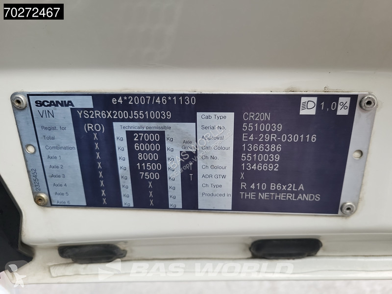 Kamion Scania R410 6X2 Carrier Supra 1250 MT...