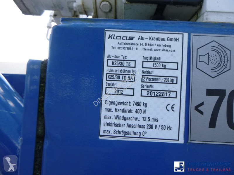 شاحنة MAN 7.180 4x2 + Klaas K25-30 crane