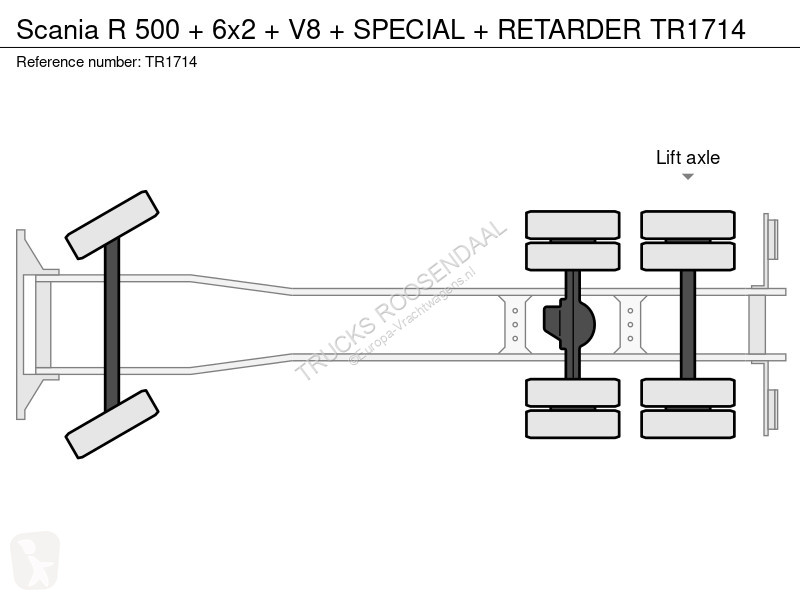 شاحنة Scania R 500 + 6x2 + V8 + SPECIA + RETARDER