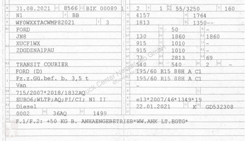 شاحنة Ford Courier Trend Klima 8-fach AHK TÜV 9 27