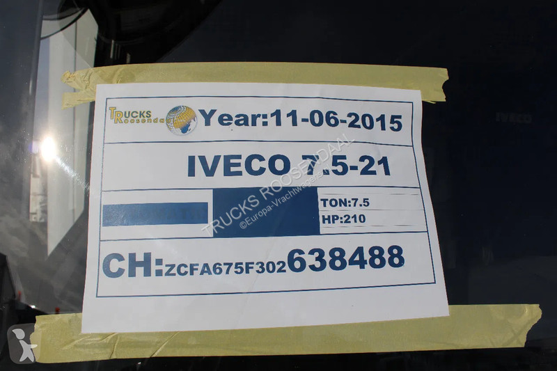 Kamion Iveco 75E21 + euro 6 + manual + 7.5t