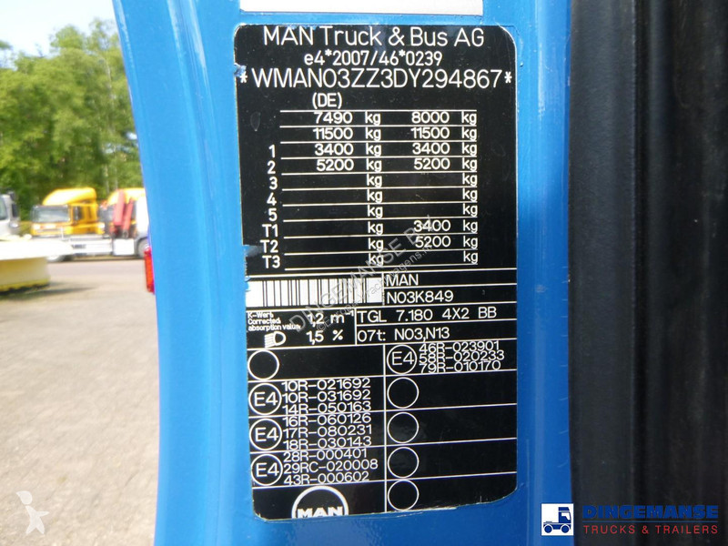 شاحنة MAN 7.180 4x2 + Klaas K25-30 crane