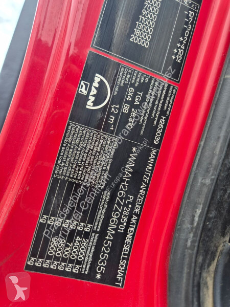 شاحنة MAN TGA 26.310 / 3 WAY KIPER / SERVICED!