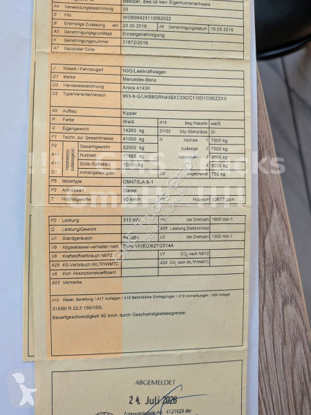 Kamion Mercedes 4143 / 8X4 / Meiller / 41ton...