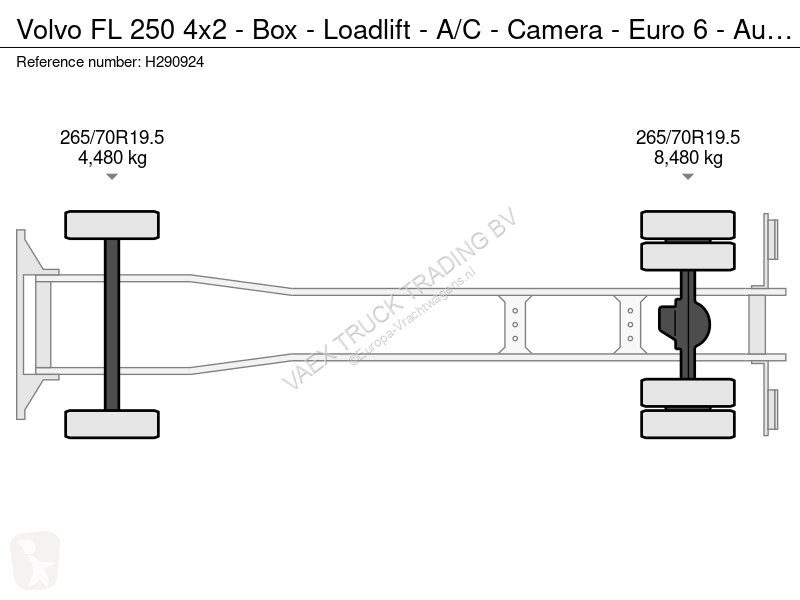 Camión Volvo 250 4x2 - Box - Loadlift - A/C -...