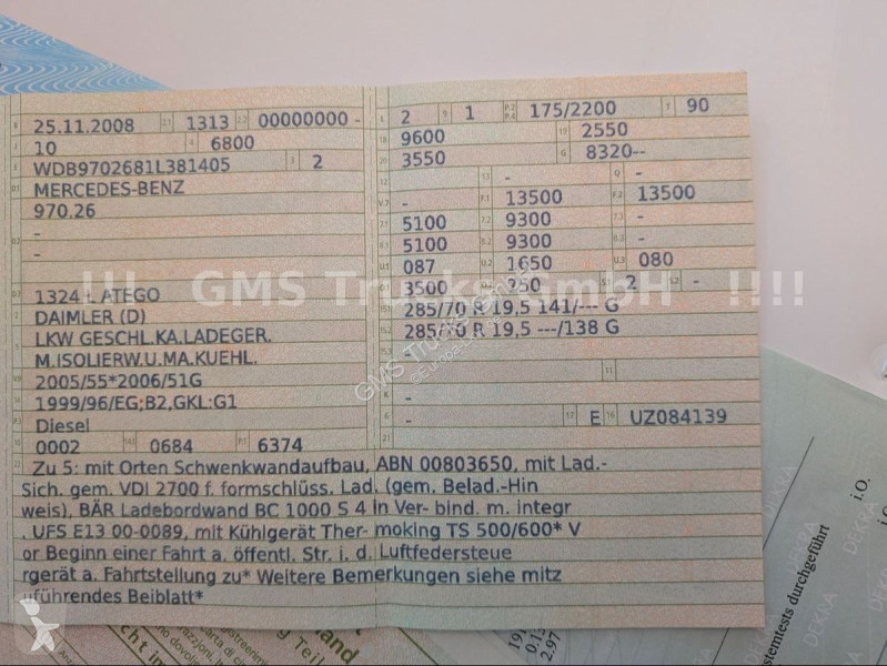 Kamion Mercedes 1324 / NUR135km / TÜV 04-27 /...
