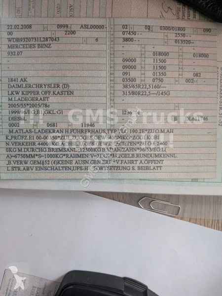 Lastbil Mercedes 1841 / 4X4 ALLRAD / 16m Atlas...