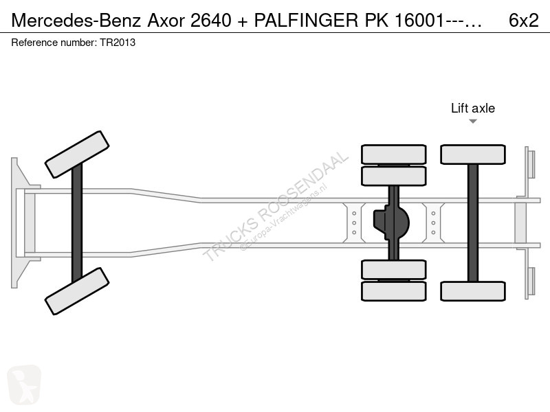 Lastbil Mercedes 2640 + PALFINGER PK 16001---2X...