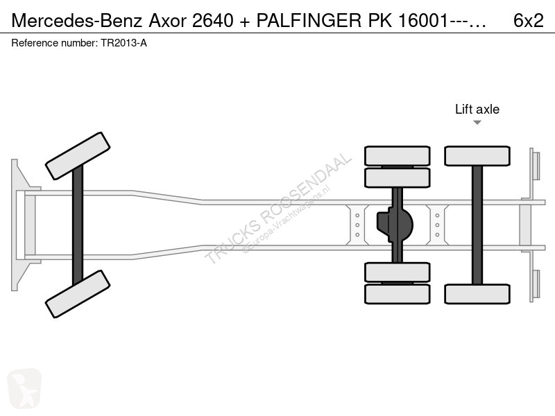 شاحنة Mercedes 2640 + PALFINGER PK 16001---2X...