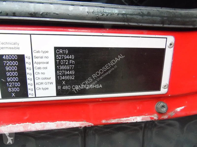 شاحنة Scania R480 +10X2  + VBG CABE 30TON