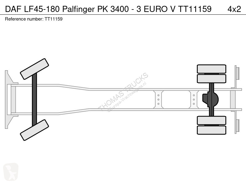 شاحنة DAF 180 Palfinger PK 3400 - 3 EURO V