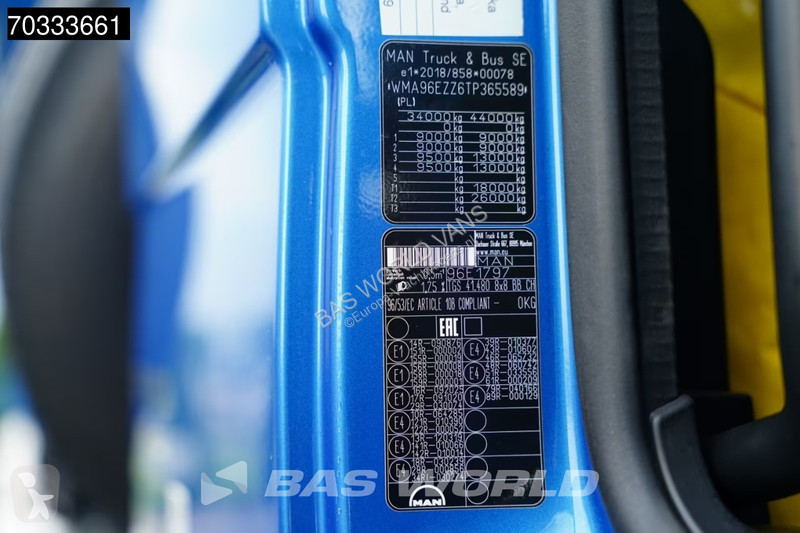 شاحنة MAN TGS TGS 8X8 NEW! 8x8 19m3 KH Kipper...