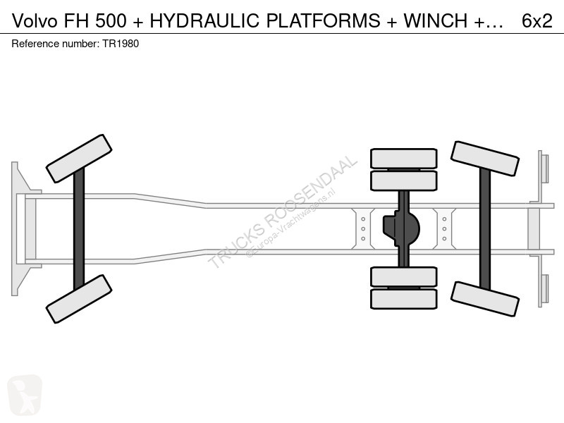 Camion Volvo 500 + HYDRAULIC PLATFORMS + WINCH...