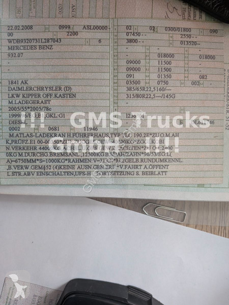 Lastbil Mercedes 1841 / 4X4 ALLRAD / 16m Atlas...