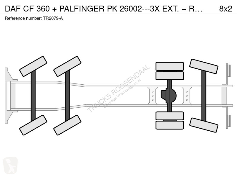 Kamion DAF CF 360 + PALFINGER PK 22---3X EXT. +...