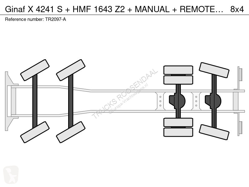 Kamion Ginaf X 4241 S + HMF 1643 Z2 + MANUAL +...
