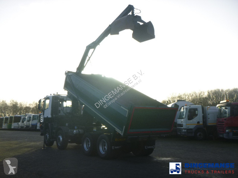 Kamion Iveco AD340T36 8x4 RHD tipper + HMF 1244 Z1