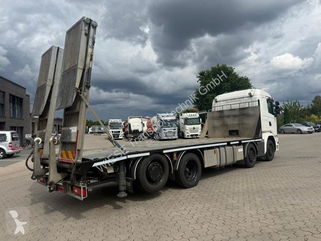 Lastbil Scania G450 Baumaschinentransporter mit...