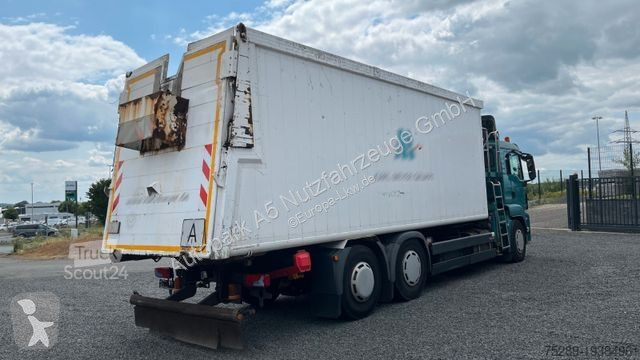 Lastbil MAN TGS Müllwagen Glas Kran Kipper