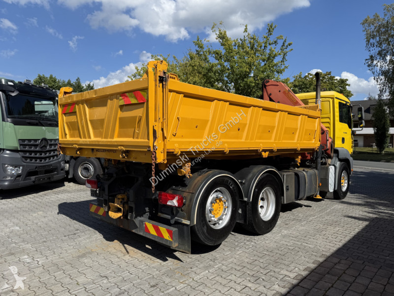 Camion MAN TGA 6X2 Kipper Kran Palfinger 15500